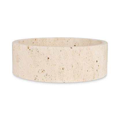 Beige Travertine Round Bowl
